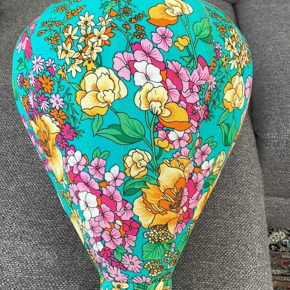 Handmade fabric lantern from Vietnam 14 inches - Picture 3 of 6